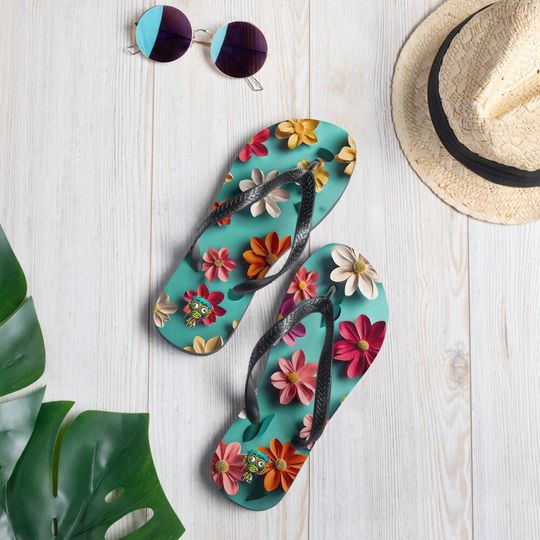 3d Flower Flip-Flops