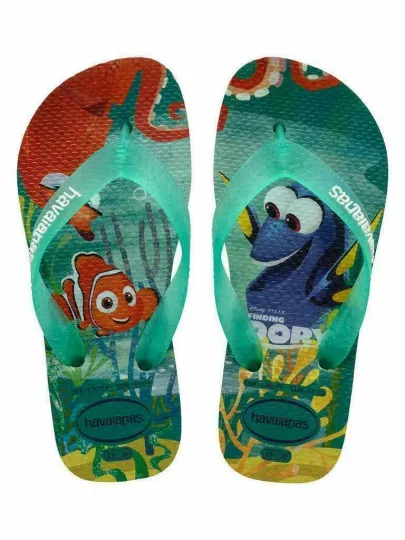 Havaianas Disney Flip Flop Sandals  Kids Youth US 3-4  NWT  Pixar Finding Dory