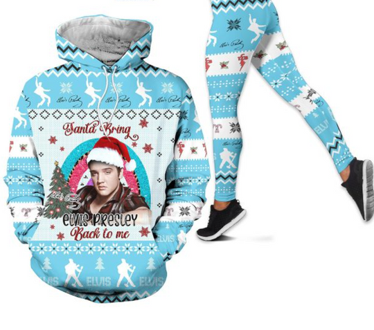 Santa Bring Elvis Presley Back To Me Hoodie Leggings Set