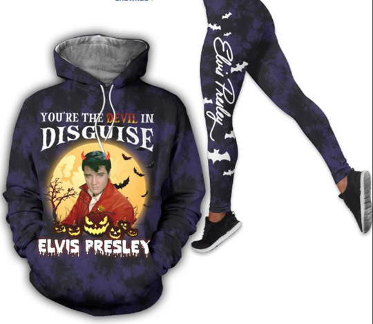 You’re The Devil In Disguise Elvis Presley Hoodie Leggings Set