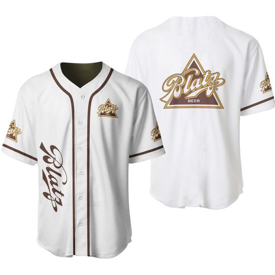 Discover White Blatz Beer Baseball Jerseys