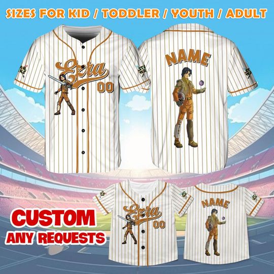 Ezra Bridger Jersey Shirt, Disney Star Wars Baseball Jersey, Ezra Bridger Cosplay, Star Wars Rebels Jersey, Star Wars Family Shirts