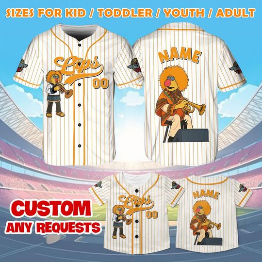 The Electric Mayhem Lips Jersey Shirt, Disney Muppets Baseball Jersey, Muppets Lips Cosplay, Disney Trip Shirt, Disney World Shirt