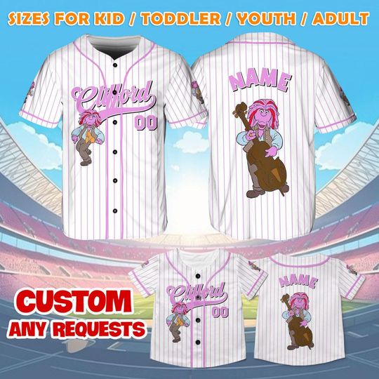 Muppets Clifford Jersey Shirt, Disney Muppets Baseball Jersey, Disney Clifford Cosplay, Magic Kingdom Shirt, Disney Family Shirts