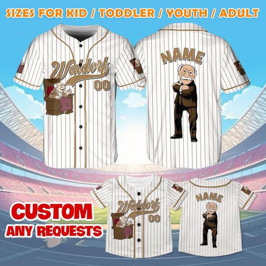 Muppets Waldorf Jersey Shirt, Disney Muppets Baseball Jersey, Statler and Waldorf Cosplay, Magic Kingdom Shirt, Disney Trip Shirt