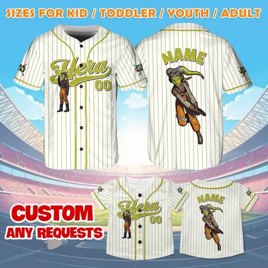 Hera Syndulla Jersey Shirt, Disney Star Wars Baseball Jersey, Hera Syndulla Cosplay, Galaxy's Edge Trip Shirt, Star Wars Rebels Shirt