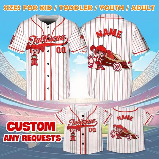 Jubileena Bing Bing Jersey Shirt, Disney Sugar Rush Racer Baseball Jersey, Wreck It Ralph Jubileena Bing Bing Cosplay, Disney Trip