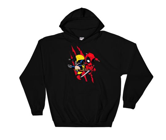 Marvel Deadpool Wolverine Characters Deadpool Hoodie