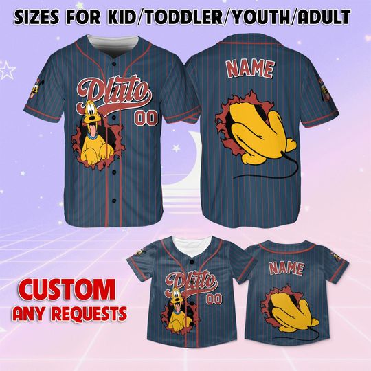 Mickey and Friends Pluto 4th Of July Jersey, Disney Characters 4Th Of July Shirt, Disney Family Shirts, Disney Pluto Patriotic Jersey