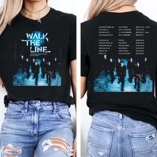 ENHYPEN World Tour Walk The Line 2025 Double Sided T-Shirt