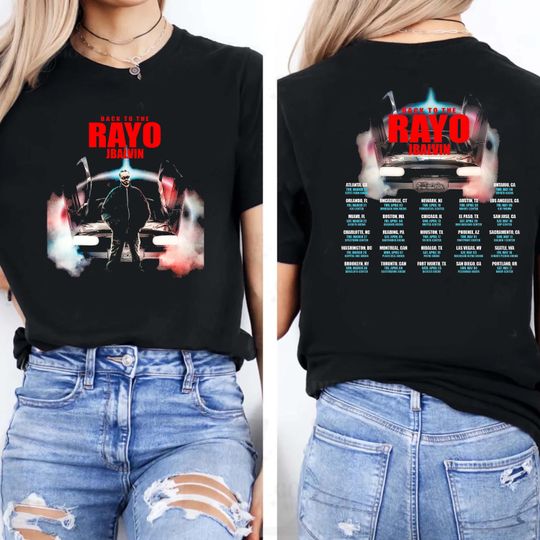 J Balvin Back To The Rayo Tour Double Sided T-Shirt 2025