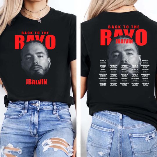 J Balvin Back To The Rayo Tour 2025 Double Sided T-Shirt