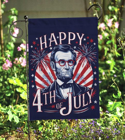 Happy 4th Of July American History Flag, Independence Day USA Garden Flag, Honor Memorial Day Garden Flag, Patriotic Outdoor Decor