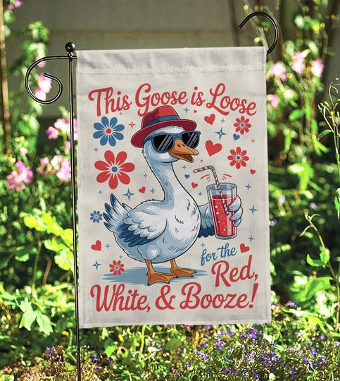 This Goose Red White Blue Flag, Vintage Getting Stars Spangled Hammered Flag, Retro American Ice Cream Flag, Happy 4Th Of July Flag