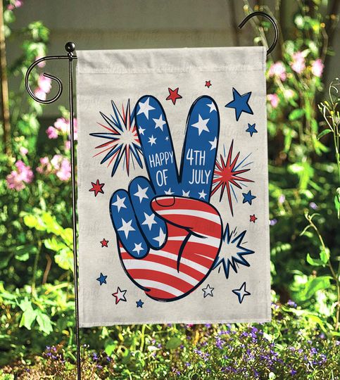 Happy 4Th Of July Freedom Garden Flag, Farmhouse Land Of Free Flag, Funny Joe Dirt 4Th Of July Flag, Welcome Peace Love America Flag