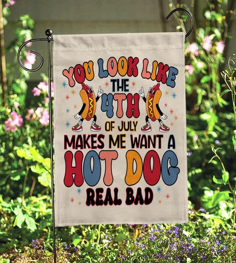 Funny 4Th Of July Hotdog Lovers Flag, Red White & Blessed Flag, Hotdog Raccoon 4Th Of July Flag, America Est 1776 Independence Flag