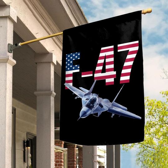 Trump F-47 Jet Flag  Make America Great Again Fighter Jet House Flag, Air Force Decor, 4th of July Patriotic MAGA Outdoor Flag