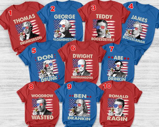 Bachelor Party Drinking Presidents shirt, Drunk Presidents shirt, Funny President, Drinking shirt,4th of July Drinking Presidents