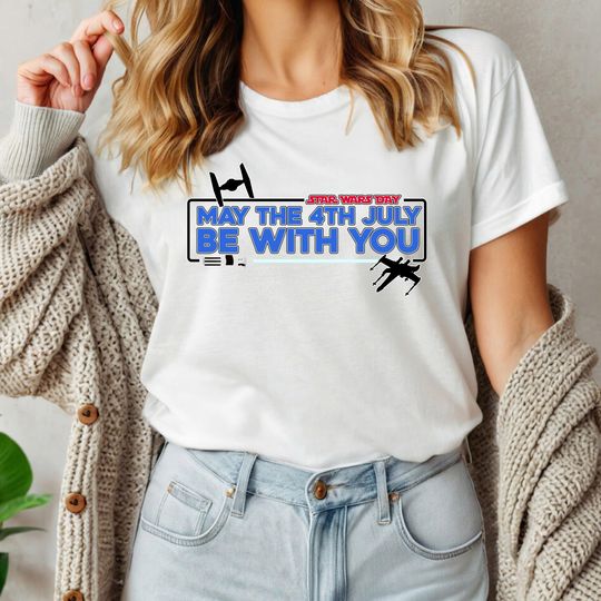 May The Fourth Of July Be With You Shirt, Disney 4th Of July Tee, Disney Independence Day Tee,4th Of July Disney Tee,Disney USA Tee