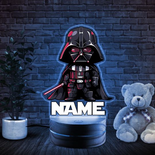 Personalized Star Wars Night Light, The Mandalorian Lights, Din Djarin,Darth Vader Light,Room Decor, Father's Day Gift, Birthday Gift