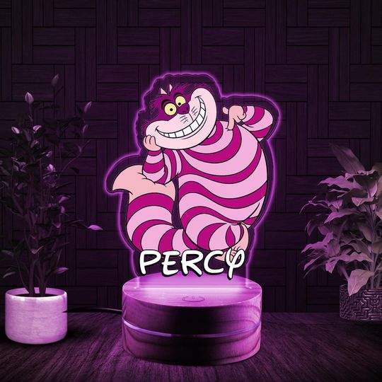 Personalized Alice In The Wonderland Night Light, Alice Family Customized 2025 Decor, Gifts For Kid