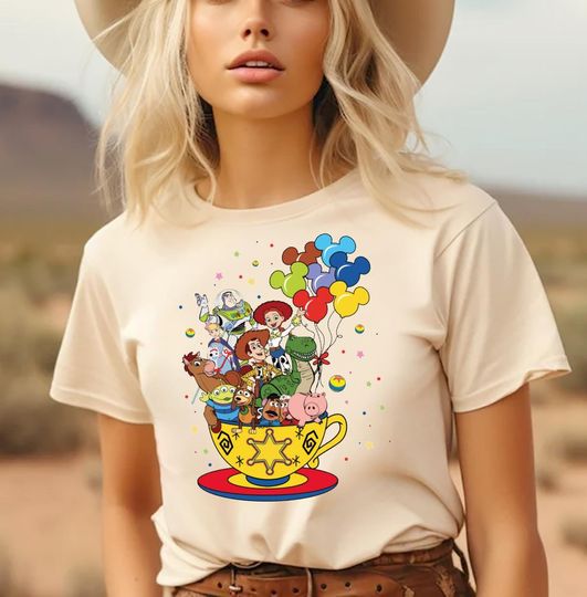 Toy Story Tea Cup Shirt, Disney Shirt, Slinky Dog Shirt, Disney Tea Cup Shirt, Disney Woody Shirt, Magic Kingdom Shirt, Buzz Lightyear Shirt