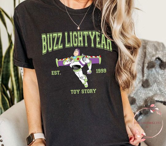 Buzz Lightyear Toy Story Shirt | Retro Space Ranger Tee | Pixar 90s College Style | Comfort Colors Disney Shirt | Disney Family Trip Tee