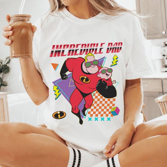 Retro 90s Jack-Jack And Mr. Incredible Shirt, Disney The Incredibles Dad and Son Tee, Father's Day Gift For Dad, Disneyland Family Trip 2025