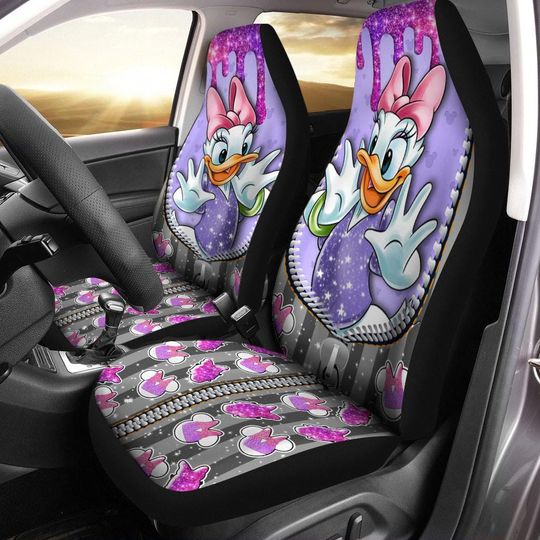 Daisy Duck Car Seat Cover, Disney Besties Duck Seat Covers, Cartoon Movie Car Seat Covers, Magic Kingdom Gift, Car Decor
