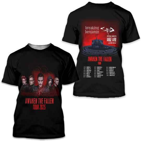 Breaking Benjamin Awaken The Fallen Tour 3D T-Shirt