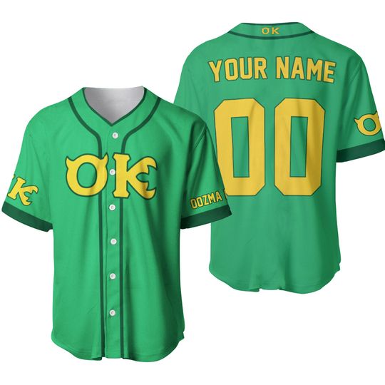 Oozma Kappa OK 'Monsters University' Disney Movie Fraternity Baseball Jersey