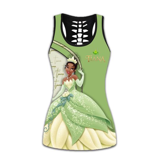 Princess Tiana Women Disney Tank Top Legging Set