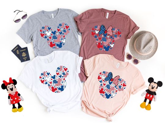 Disney Mickey and Minnie Fourth Of July Shirt, Fourth of July Disney Shirts, 4th of July Minnie Mickey Shirt, 4th Of July Couple Shirt