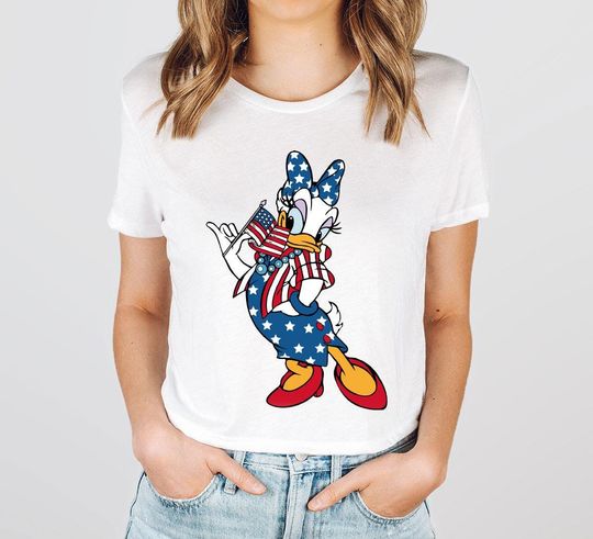 Disney Fourth of July Shirt, 4th of July Daisy Duck Shirt, Daisy Duck Shirt, 4th Of July America Daisy Duck Shirt, Disney Patriotic Shirt