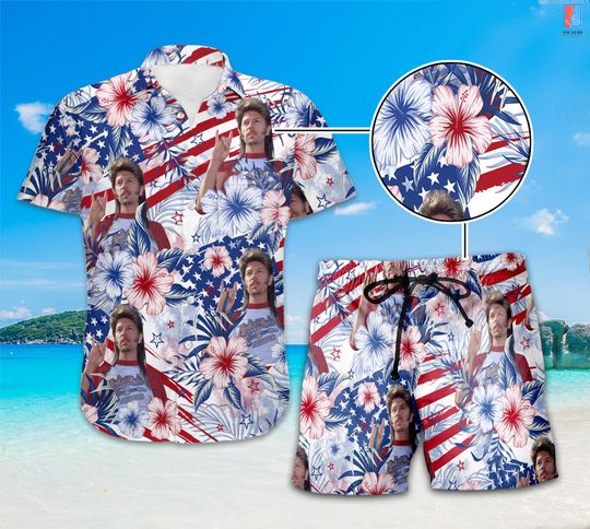 Joe Dirt Merica Hawaiian Shirt, 4th Of July Hawaii Shirt, America Shirt, Fourth Of July Shirt, Happy 4th of July, Summer Beach Hawaiian