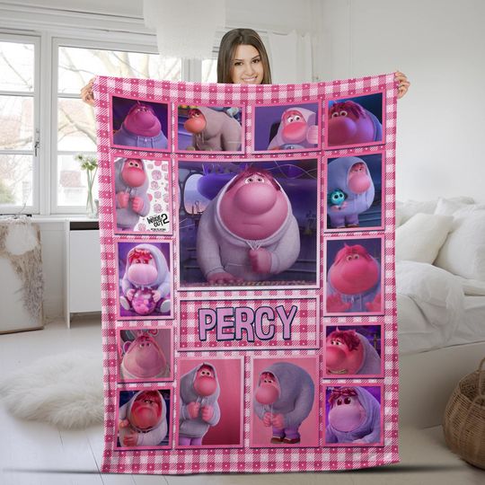 Personalized Embarrassment Watercolor Disney Pixar Inside Out Blanket, Disgust Sadness Anger Anxiety Ennui Inside Out 2 Movie