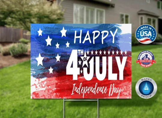 4th of July Yard Sign