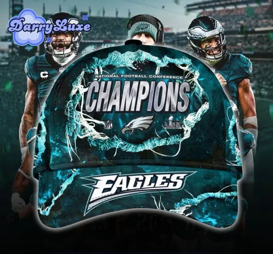 Philadelphia Eagles 2025 Super Bowl L.I.X Champions Cap - Best Gift For Fans