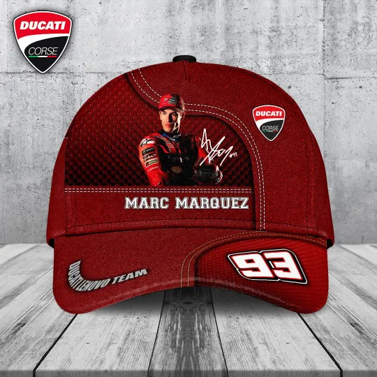 MotoGP Ducati Team x Marc Marquez Cap – Adjustable Racing Fan Hat