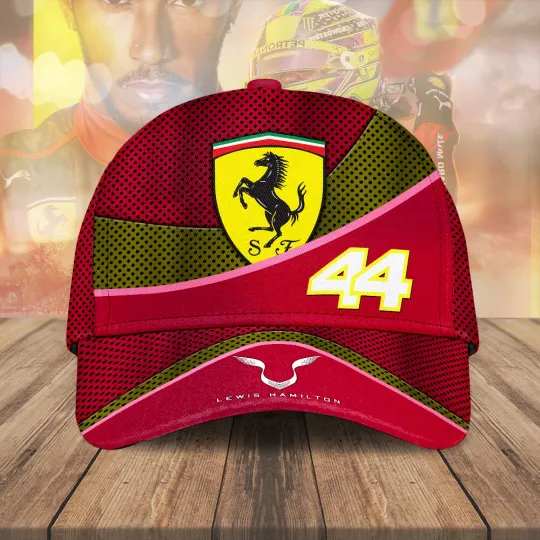 New Lewis Hamilton X Scuderia Ferra.ri Classic Cap 2025 Top-Best Gift For Fans 1