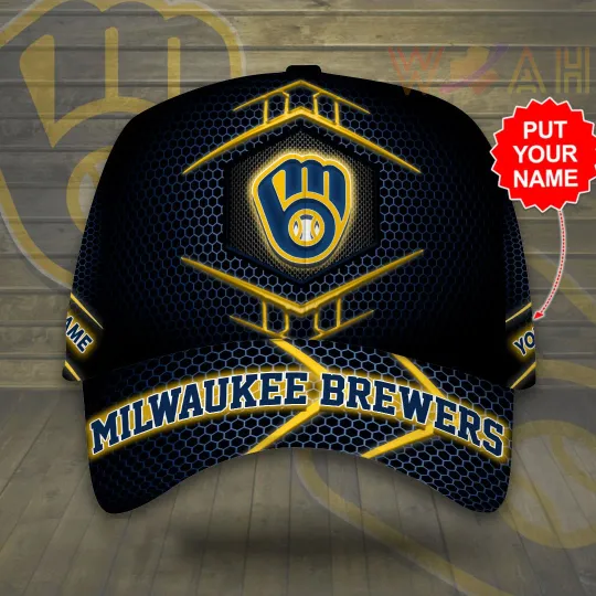 Milwaukee Brewers Custom Cap – Embroidered ML.B Hat for Baseball Lovers