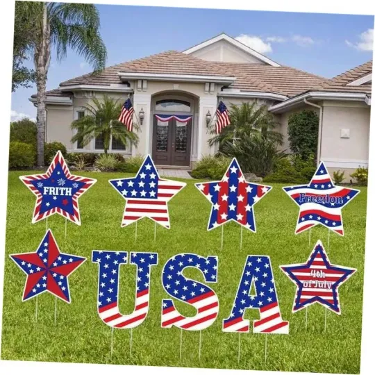 4th Of July Yard Signs Decorations, Patriotic Independence