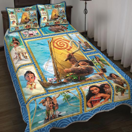 Moana Princess Bed Set - Disney Bedding for Kids