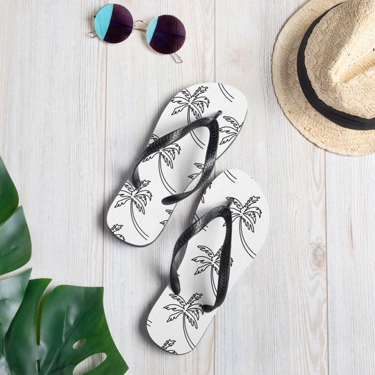 Palm Tree Flip Flops