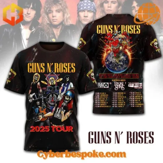 Discover Guns N’ Roses 2025 Tour Shirt