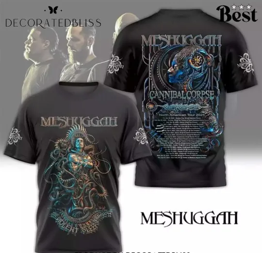 Meshuggah   Cannibal Corpse North American Tour 2025 3D T-Shirt