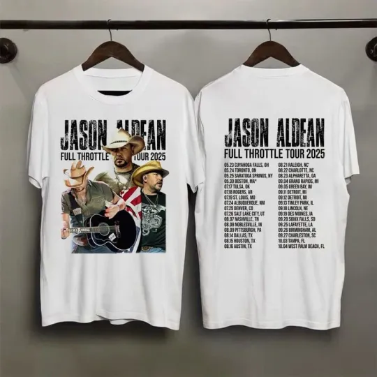 Jason Aldean Full Throttle Tour 2025 Shirt, Country Music Concert Tee, Fans Gift