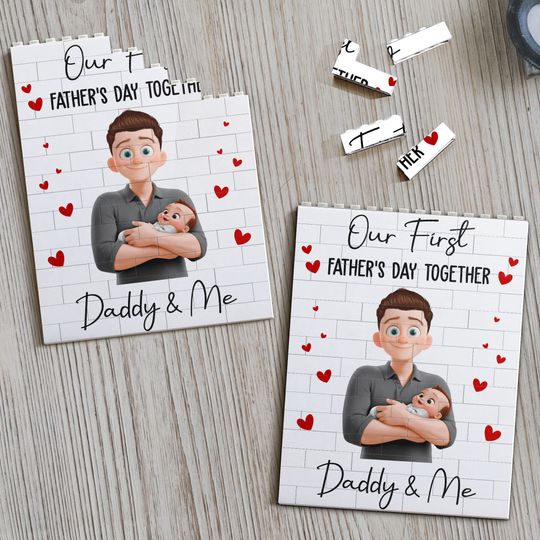 Our First Father's Day Together - Personalized Building Brick
