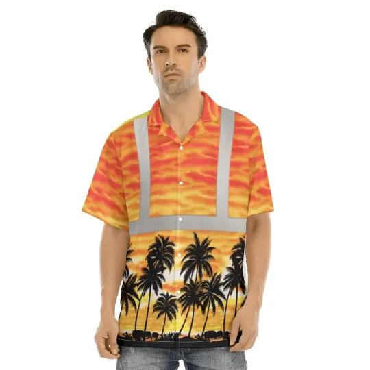 Sunset Ironworker Hawaiian Shirt Beach Shirt Gift for Men and Women Summer Trip