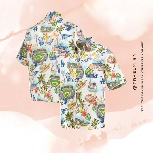LA Hawaiian Dodgers Welcome Summer Shirt Beach Shirt_e5f_47